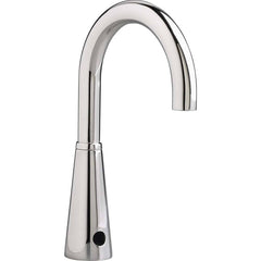 American Standard - Electronic & Sensor Faucets; Type: Sensor ; Style: Modern; Contemporary ; Type of Power: DC ; Spout Type: Gooseneck ; Mounting Centers: Single Hole (Inch); Finish/Coating: Polished Chrome - Exact Tool & Supply