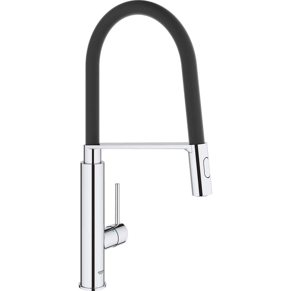 Grohe - Kitchen & Bar Faucets; Type: Pull Down ; Style: Contemporary; Modern; Transitional ; Mount: Deck ; Design: One Handle ; Handle Type: Lever ; Spout Type: High Arc - Exact Tool & Supply