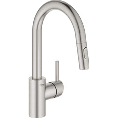 Grohe - Kitchen & Bar Faucets; Type: Pull Down ; Style: Contemporary; Modern; Transitional ; Mount: Deck ; Design: One Handle ; Handle Type: Lever ; Spout Type: High Arc - Exact Tool & Supply