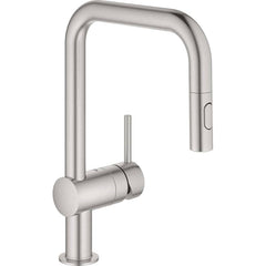 Grohe - Kitchen & Bar Faucets; Type: Pull Down ; Style: Contemporary; Modern; Transitional ; Mount: Deck ; Design: One Handle ; Handle Type: Lever ; Spout Type: High Arc - Exact Tool & Supply
