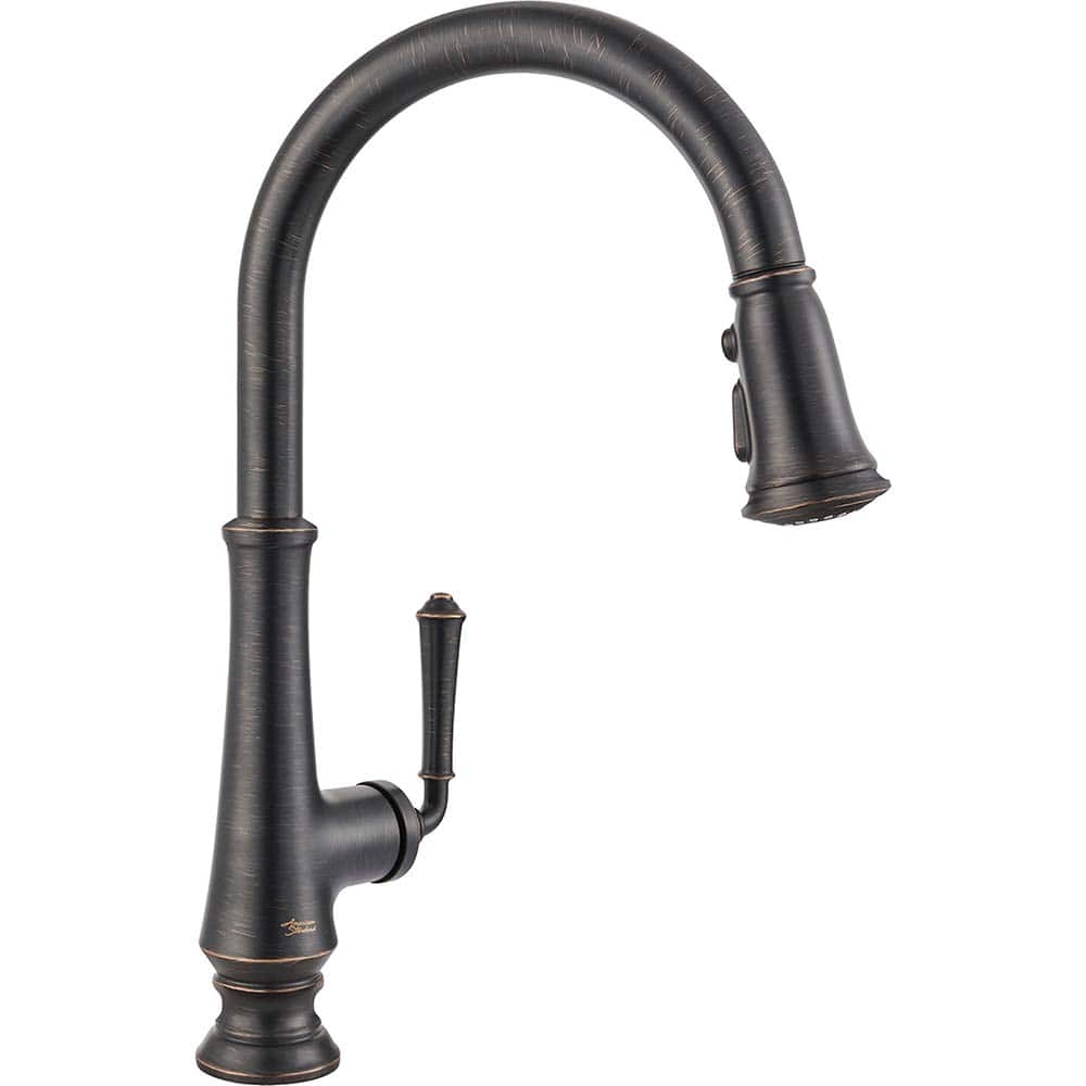 American Standard - Kitchen & Bar Faucets; Type: Pull Down ; Style: Traditional ; Mount: Deck ; Design: One Handle ; Handle Type: Lever ; Spout Type: High Arc - Exact Tool & Supply
