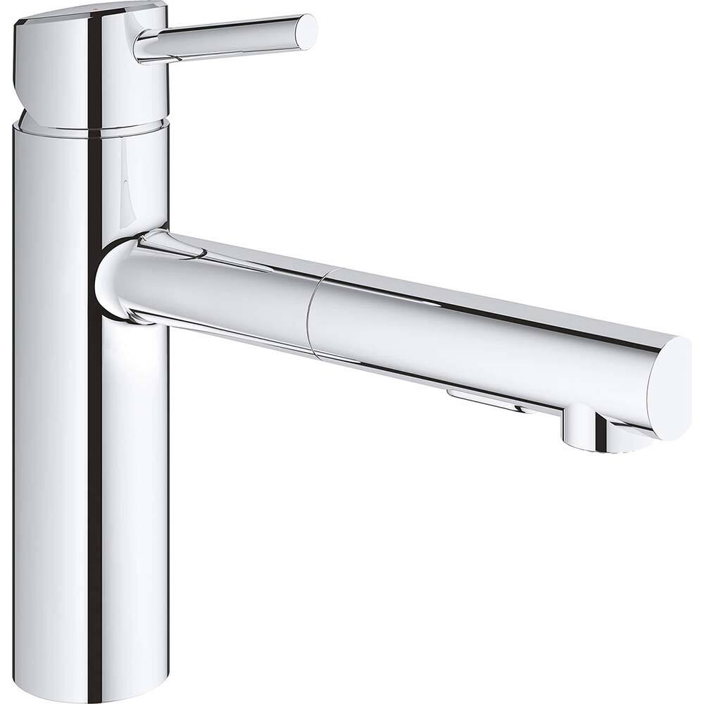 Grohe - Kitchen & Bar Faucets; Type: Pull Out ; Style: Contemporary; Modern; Transitional ; Mount: Deck ; Design: One Handle ; Handle Type: Lever ; Spout Type: Pullout - Exact Tool & Supply