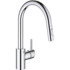 Grohe - Kitchen & Bar Faucets; Type: Pull Down ; Style: Contemporary; Modern; Transitional ; Mount: Deck ; Design: One Handle ; Handle Type: Lever ; Spout Type: High Arc - Exact Tool & Supply