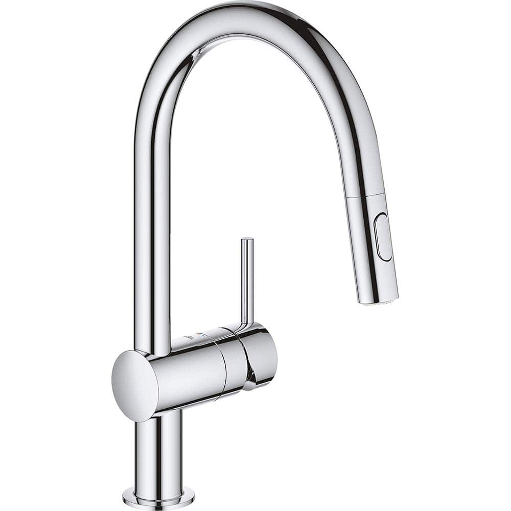 Grohe - Kitchen & Bar Faucets; Type: Pull Out ; Style: Contemporary; Modern; Transitional ; Mount: Deck ; Design: One Handle ; Handle Type: Lever ; Spout Type: Pullout - Exact Tool & Supply