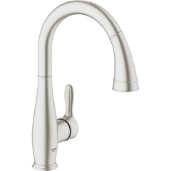 Grohe - Kitchen & Bar Faucets; Type: Pull Down ; Style: Contemporary; Modern; Transitional ; Mount: Deck ; Design: One Handle ; Handle Type: Lever ; Spout Type: High Arc - Exact Tool & Supply