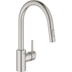 Grohe - Kitchen & Bar Faucets; Type: Pull Down ; Style: Contemporary; Modern; Transitional ; Mount: Deck ; Design: One Handle ; Handle Type: Lever ; Spout Type: High Arc - Exact Tool & Supply