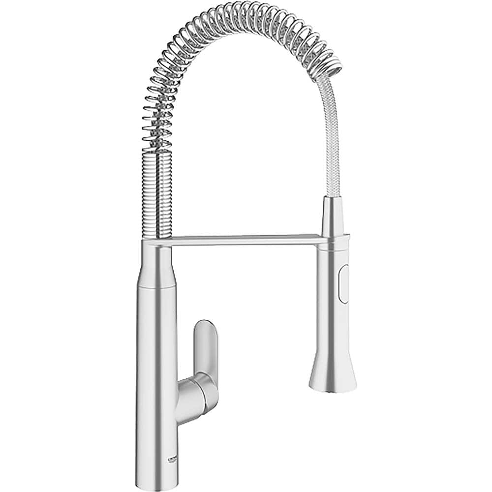 Grohe - Kitchen & Bar Faucets; Type: Pull Down ; Style: Contemporary; Modern; Transitional ; Mount: Deck ; Design: One Handle ; Handle Type: Lever ; Spout Type: High Arc - Exact Tool & Supply