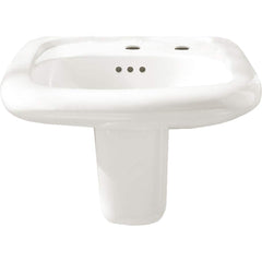 American Standard - Faucet Replacement Parts & Accessories; Type: Murro Wall-Hung EverClean Sink with Center Hole Only and Extra Right Hand Hole ; For Use With: Murro Wall-Hung EverClean Sink with Center Hole Only and Extra Right Hand Hole ; Material: Vi - Exact Tool & Supply