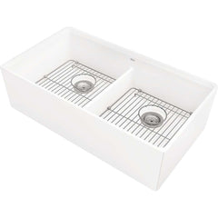 American Standard - Faucet Replacement Parts & Accessories; Type: Avery 36 x 20-Inch Fine Fireclay Undermount or Flush Mount Double Bowl Apron Kitchen Sink ; For Use With: Avery 36 x 20-Inch Fine Fireclay Undermount or Flush Mount Double Bowl Apron Kitch - Exact Tool & Supply