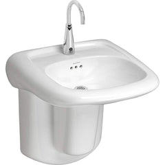 American Standard - Faucet Replacement Parts & Accessories; Type: Murro Wall-Hung EverClean Sink with Center Hole Only ; For Use With: Murro Wall-Hung EverClean Sink with Center Hole Only ; Material: Vitreous china - Exact Tool & Supply