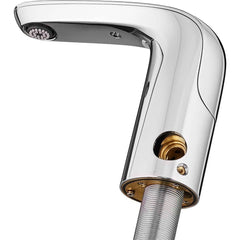American Standard - Electronic & Sensor Faucets; Type: Sensor ; Style: Modern; Contemporary ; Type of Power: DC ; Spout Type: Low Arc ; Mounting Centers: Single Hole (Inch); Finish/Coating: Polished Chrome - Exact Tool & Supply