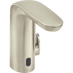 American Standard - Electronic & Sensor Faucets; Type: Sensor ; Style: Modern; Contemporary ; Type of Power: DC ; Spout Type: Low Arc ; Mounting Centers: Single Hole (Inch); Finish/Coating: Brushed; Nickel - Exact Tool & Supply