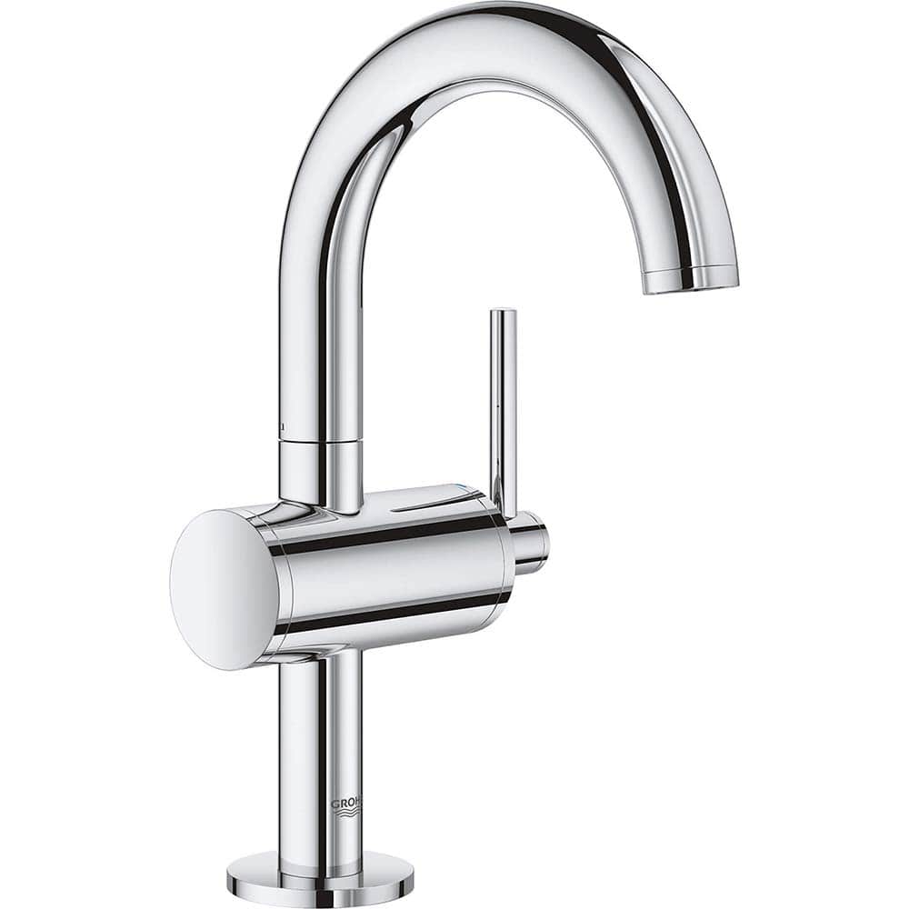 Grohe - Lavatory Faucets; Type: Deck Mount ; Spout Type: High Arc ; Design: Lever ; Handle Type: Lever ; Mounting Centers: Single Hole (Inch); Drain Type: No Drain - Exact Tool & Supply