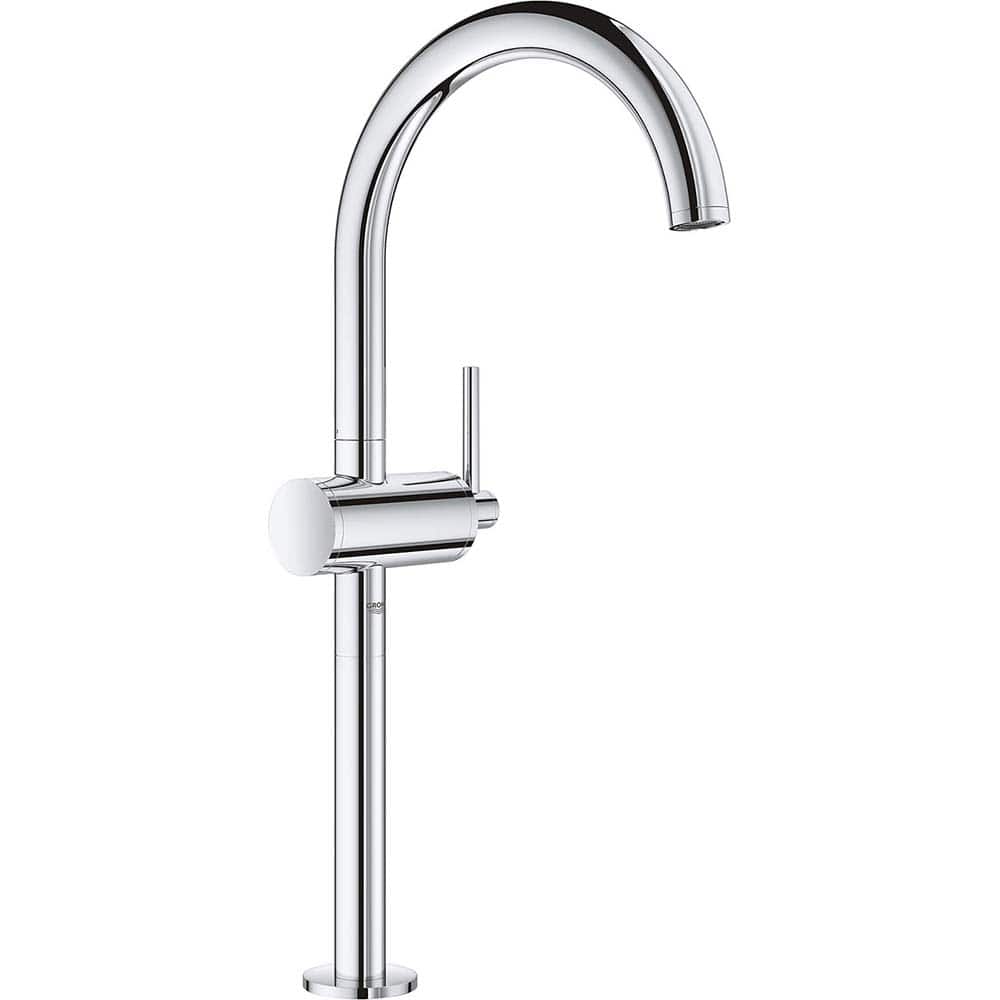 Grohe - Lavatory Faucets; Type: Deck Mount ; Spout Type: High Arc ; Design: Lever ; Handle Type: Lever ; Mounting Centers: Single Hole (Inch); Drain Type: No Drain - Exact Tool & Supply