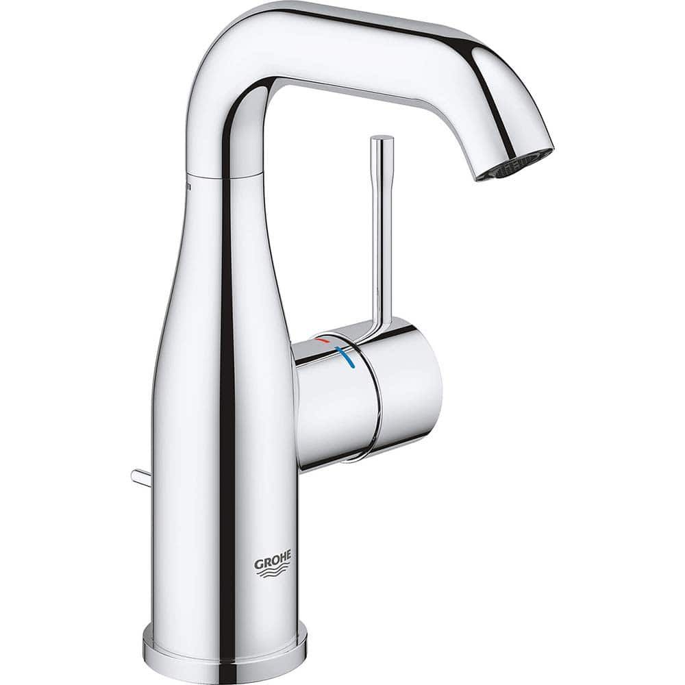 Grohe - Lavatory Faucets; Type: Deck Mount ; Spout Type: High Arc ; Design: Lever ; Handle Type: Lever ; Mounting Centers: Single Hole (Inch); Drain Type: Pop-Up - Exact Tool & Supply
