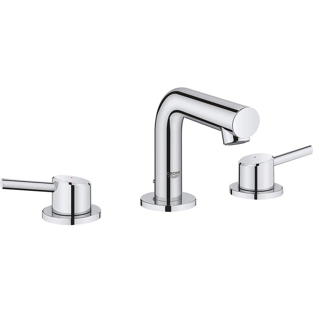 Grohe - Lavatory Faucets; Type: Widespread ; Spout Type: Low Arc ; Design: Two Handle ; Handle Type: Lever ; Mounting Centers: 8 (Inch); Drain Type: No Drain - Exact Tool & Supply