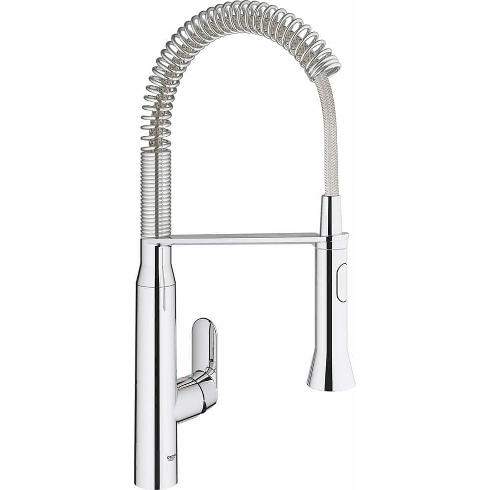 Grohe - Kitchen & Bar Faucets; Type: Pull Down ; Style: Contemporary; Modern; Transitional ; Mount: Deck ; Design: One Handle ; Handle Type: Lever ; Spout Type: High Arc - Exact Tool & Supply