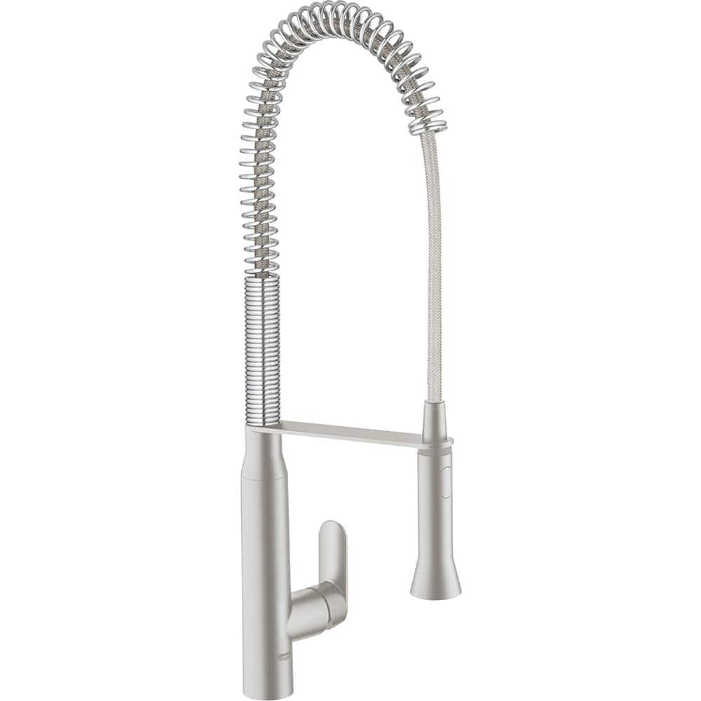Grohe - Kitchen & Bar Faucets; Type: Pull Down ; Style: Contemporary; Modern; Transitional ; Mount: Deck ; Design: One Handle ; Handle Type: Lever ; Spout Type: High Arc - Exact Tool & Supply