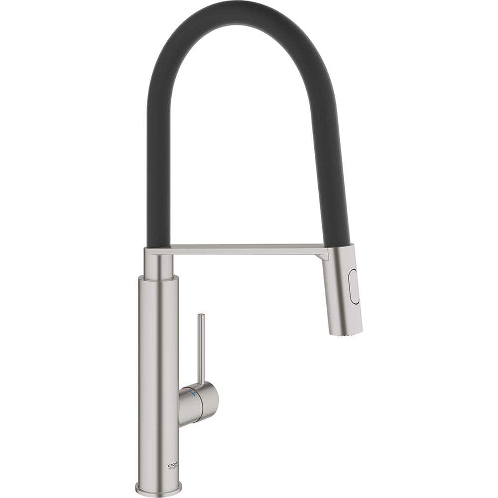 Grohe - Kitchen & Bar Faucets; Type: Pull Down ; Style: Contemporary; Modern; Transitional ; Mount: Deck ; Design: One Handle ; Handle Type: Lever ; Spout Type: High Arc - Exact Tool & Supply