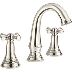 American Standard - Lavatory Faucets; Type: Wall Mount ; Spout Type: High Arc ; Design: Two Handle ; Handle Type: Cross ; Mounting Centers: 8 (Inch); Drain Type: Pop-Up - Exact Tool & Supply