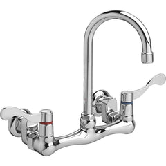 American Standard - Lavatory Faucets; Type: Wall Mount Bathroom Faucet ; Spout Type: Gooseneck ; Design: Two Handle ; Handle Type: Lever ; Mounting Centers: 8 (Inch); Drain Type: No Drain - Exact Tool & Supply