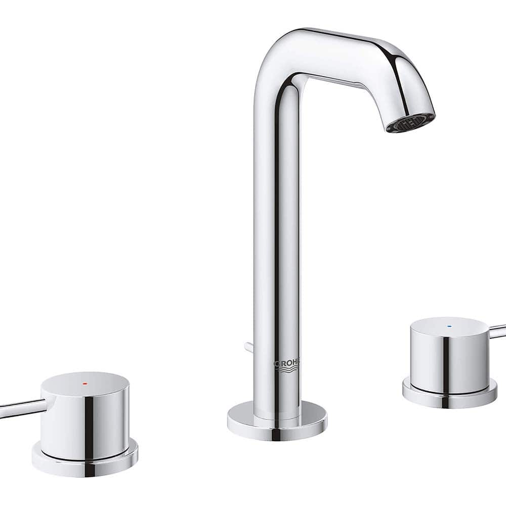 Grohe - Lavatory Faucets; Type: Widespread ; Spout Type: High Arc ; Design: Two Handle ; Handle Type: Lever ; Mounting Centers: 8 (Inch); Drain Type: No Drain - Exact Tool & Supply