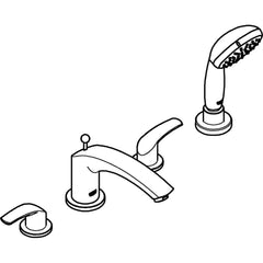 Grohe - Tub & Shower Faucets; Type: Bathtub Faucet with Handshower ; Style: Contemporary; Modern; Transitional ; Design: Two Handle ; Material: Metal ; Handle Type: Lever ; Handle Material: Metal - Exact Tool & Supply