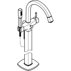 Grohe - Tub & Shower Faucets; Type: Freestanding Bathtub Faucet ; Style: Contemporary; Modern; Transitional ; Design: One Handle ; Material: Metal ; Handle Type: Lever ; Handle Material: Metal - Exact Tool & Supply