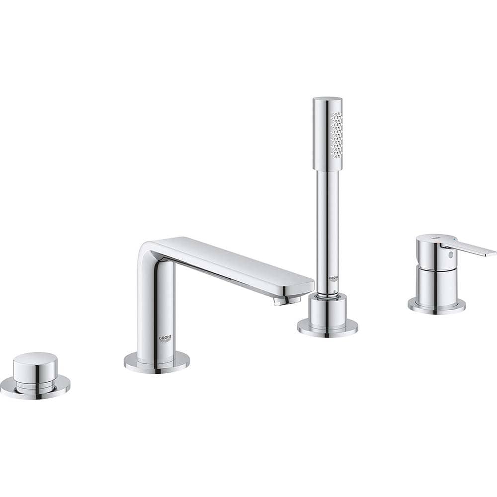 Grohe - Tub & Shower Faucets; Type: Bathtub Faucet with Handshower ; Style: Contemporary; Modern; Transitional ; Design: One Handle ; Material: Metal ; Handle Type: Lever ; Handle Material: Metal - Exact Tool & Supply