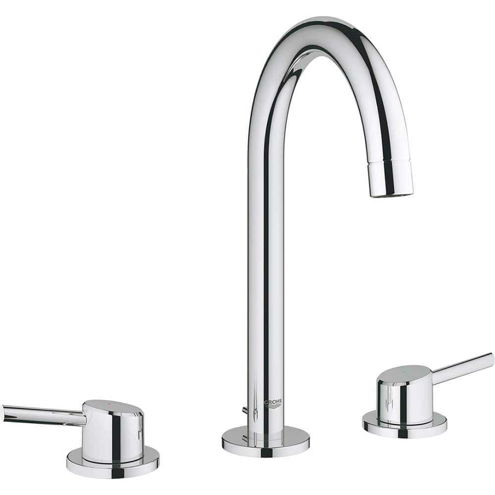 Grohe - Lavatory Faucets; Type: Widespread ; Spout Type: High Arc ; Design: Two Handle ; Handle Type: Lever ; Mounting Centers: 8 (Inch); Drain Type: Pop-Up - Exact Tool & Supply