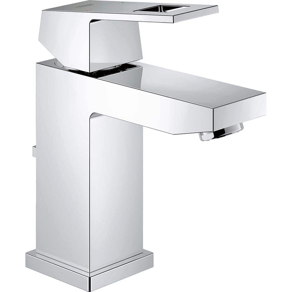 Grohe - Lavatory Faucets; Type: Deck Mount ; Spout Type: Low Arc ; Design: Lever ; Handle Type: Lever ; Mounting Centers: Single Hole (Inch); Drain Type: Pop-Up - Exact Tool & Supply