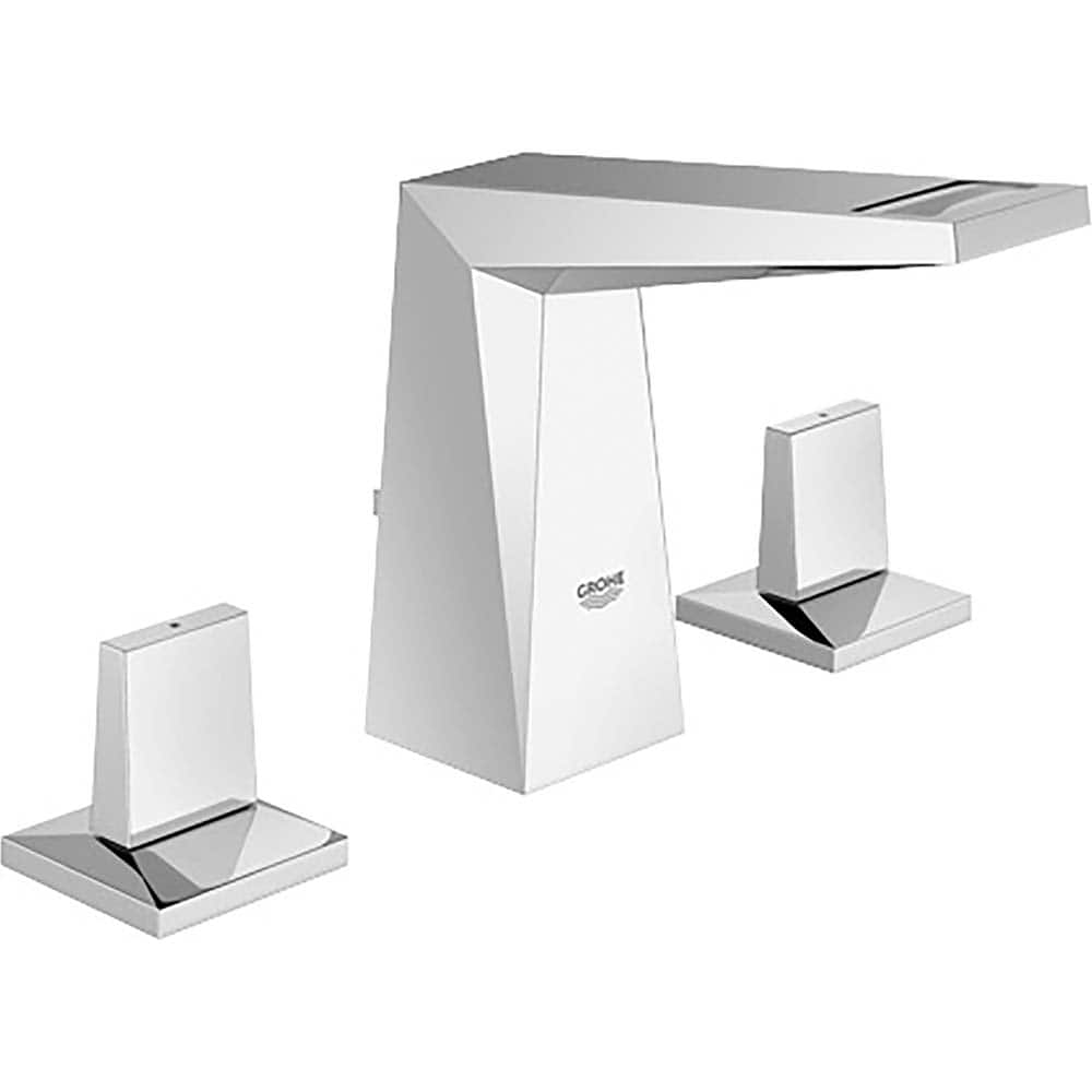Grohe - Lavatory Faucets; Type: Widespread ; Spout Type: High Arc ; Design: Two Handle ; Handle Type: Knob ; Mounting Centers: 8 (Inch); Drain Type: Pop-Up - Exact Tool & Supply