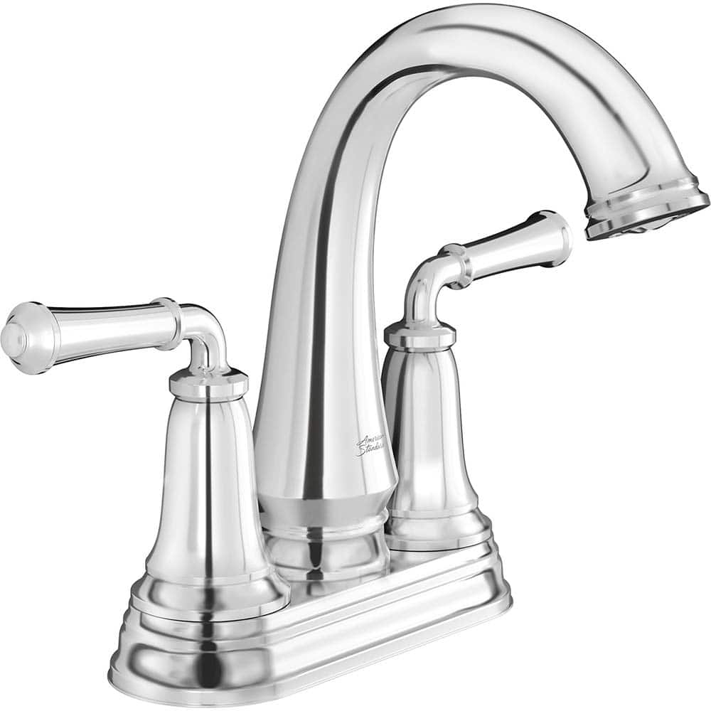 American Standard - Lavatory Faucets; Type: Centerset ; Spout Type: High Arc ; Design: Two Handle ; Handle Type: Lever ; Mounting Centers: 4 (Inch); Drain Type: Pop-Up - Exact Tool & Supply