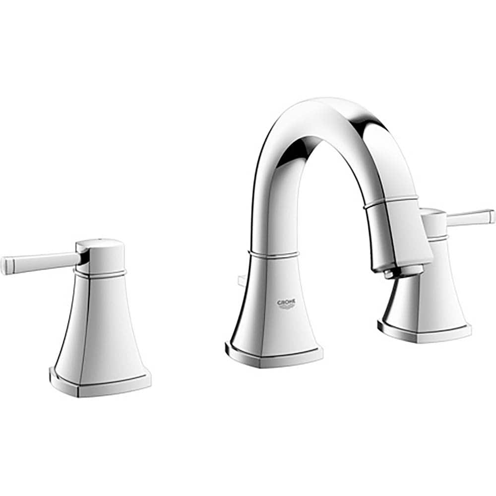 Grohe - Lavatory Faucets; Type: Widespread ; Spout Type: High Arc ; Design: Two Handle ; Handle Type: Lever ; Mounting Centers: 8 (Inch); Drain Type: Pop-Up - Exact Tool & Supply