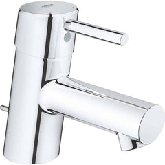 Grohe - Lavatory Faucets; Type: Deck Mount ; Spout Type: Low Arc ; Design: Lever ; Handle Type: Lever ; Mounting Centers: Single Hole (Inch); Drain Type: Pop-Up - Exact Tool & Supply