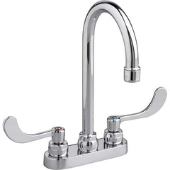 American Standard - Lavatory Faucets; Type: Centerset ; Spout Type: Gooseneck ; Design: Two Handle ; Handle Type: Lever ; Mounting Centers: 4 (Inch); Drain Type: Grid - Exact Tool & Supply
