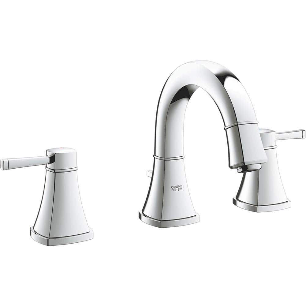 Grohe - Lavatory Faucets; Type: Widespread ; Spout Type: Low Arc ; Design: Lever ; Handle Type: Lever ; Mounting Centers: 8 (Inch); Drain Type: Pop-Up - Exact Tool & Supply