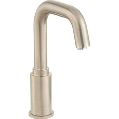 American Standard - Electronic & Sensor Faucets; Type: Sensor ; Style: Modern; Contemporary ; Type of Power: DC ; Spout Type: High Arc ; Mounting Centers: Single Hole (Inch); Finish/Coating: Brushed; Nickel - Exact Tool & Supply