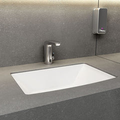 American Standard - Electronic & Sensor Faucets; Type: Sensor ; Style: Modern; Contemporary ; Type of Power: DC ; Spout Type: Low Arc ; Mounting Centers: Single Hole (Inch); Finish/Coating: Polished Chrome - Exact Tool & Supply