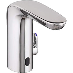 American Standard - Electronic & Sensor Faucets; Type: Sensor ; Style: Modern; Contemporary ; Type of Power: Battery ; Spout Type: Low Arc ; Mounting Centers: Single Hole (Inch); Finish/Coating: Polished Chrome - Exact Tool & Supply