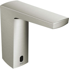 American Standard - Electronic & Sensor Faucets; Type: Sensor ; Style: Modern; Contemporary ; Type of Power: Battery ; Spout Type: Low Arc ; Mounting Centers: Single Hole (Inch); Finish/Coating: Brushed; Nickel - Exact Tool & Supply