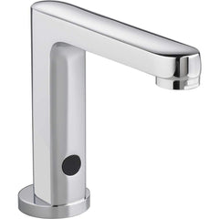 American Standard - Electronic & Sensor Faucets; Type: Sensor ; Style: Modern; Contemporary ; Type of Power: DC ; Spout Type: Low Arc ; Mounting Centers: Single Hole (Inch); Finish/Coating: Polished Chrome - Exact Tool & Supply