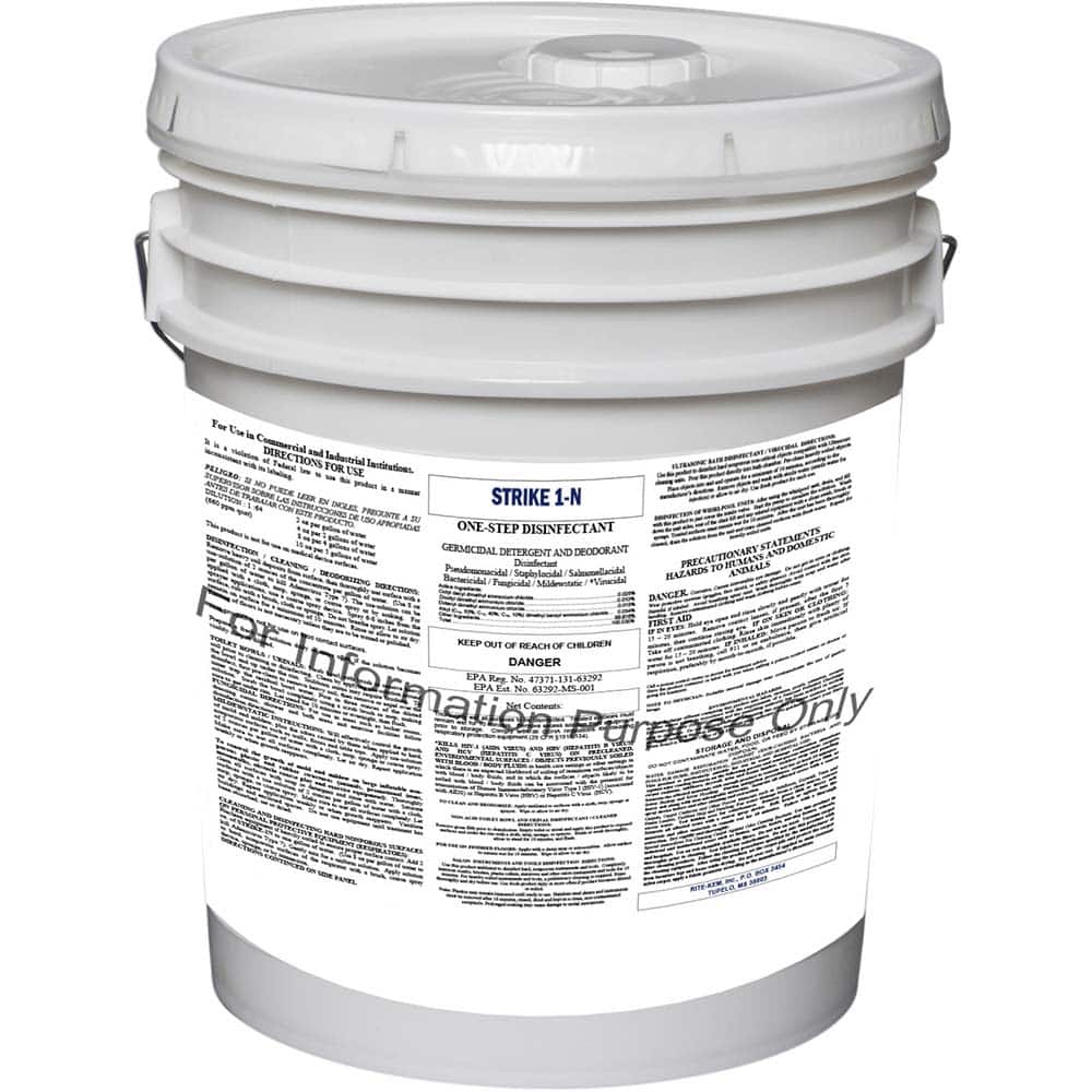 Rite-Kem - Bathroom, Tile & Toilet Bowl Cleaners; Type: Disinfectant/Cleaner ; Form: Liquid Concentrate ; Container Size: 5 Gallon Pail ; Container Type: Pail ; Scent: Pleasant ; Disinfectant: Yes - Exact Tool & Supply