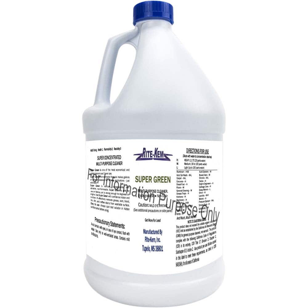 Rite-Kem - All-Purpose Cleaners & Degreasers; Container Type: Plastic Bottle ; Container Size: 1 Gal. ; Scent: Pleasant ; Form: Liquid Concentrate ; Disinfectant: No ; Solution Type: Dilutable Concentrate - Exact Tool & Supply