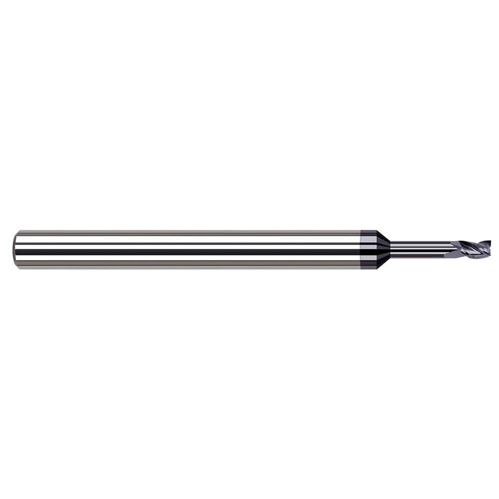 Harvey Tool - Square End Mills; Mill Diameter (Decimal Inch): 0.0600 ; Length of Cut (Decimal Inch): 0.0900 ; Material: Solid Carbide ; Finish/Coating: AlTiN Nano ; Shank Diameter (Inch): 1/8 ; Single or Double End: Single - Exact Tool & Supply