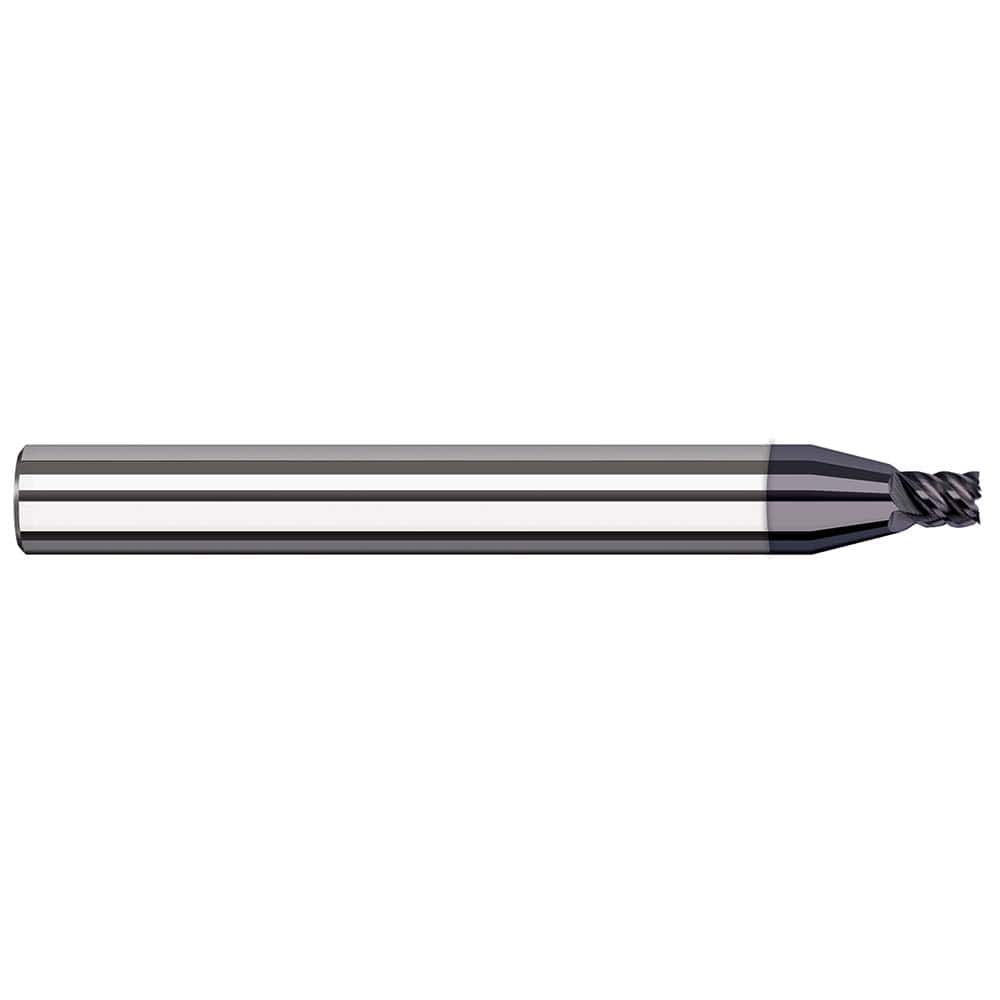Harvey Tool - Square End Mills; Mill Diameter (Decimal Inch): 0.0400 ; Length of Cut (Decimal Inch): 0.0600 ; Material: Solid Carbide ; Finish/Coating: AlTiN Nano ; Shank Diameter (Inch): 1/8 ; Single or Double End: Single - Exact Tool & Supply