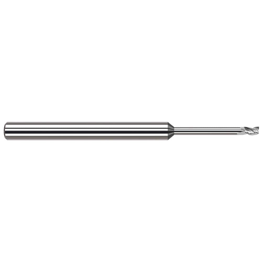 Harvey Tool - 1/8", 3/16" LOC, 1/8" Shank Diam, 2-1/2" OAL, 3 Flute Solid Carbide Square End Mill - Exact Tool & Supply