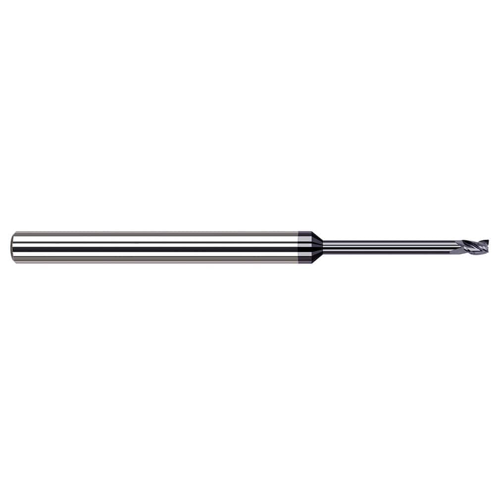 Harvey Tool - 1/8", 3/16" LOC, 1/8" Shank Diam, 2-1/2" OAL, 4 Flute Solid Carbide Square End Mill - Exact Tool & Supply