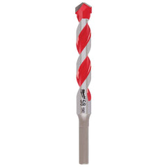 Milwaukee Tool - Rotary Drill/Hammer Drill Bits; Drill Bit Size (Inch): 5/8 ; Shank Type: 3-Flat ; Usable Length (Inch): 4.0000 ; Drill Bit Material: Carbide Tipped ; Flute Length (Inch): 4 ; Number of Pieces: 1.000 - Exact Tool & Supply