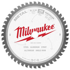 Milwaukee Tool - Wet & Dry-Cut Saw Blades; Blade Diameter (Inch): 6-1/2 ; Blade Material: Carbide-Tipped ; Arbor Style: Standard Round ; Arbor Hole Diameter (Inch): 5/8 ; Arbor Hole Diameter (Decimal Inch): 5/8 ; Application: Ferrous Metal Cutting - Exact Tool & Supply